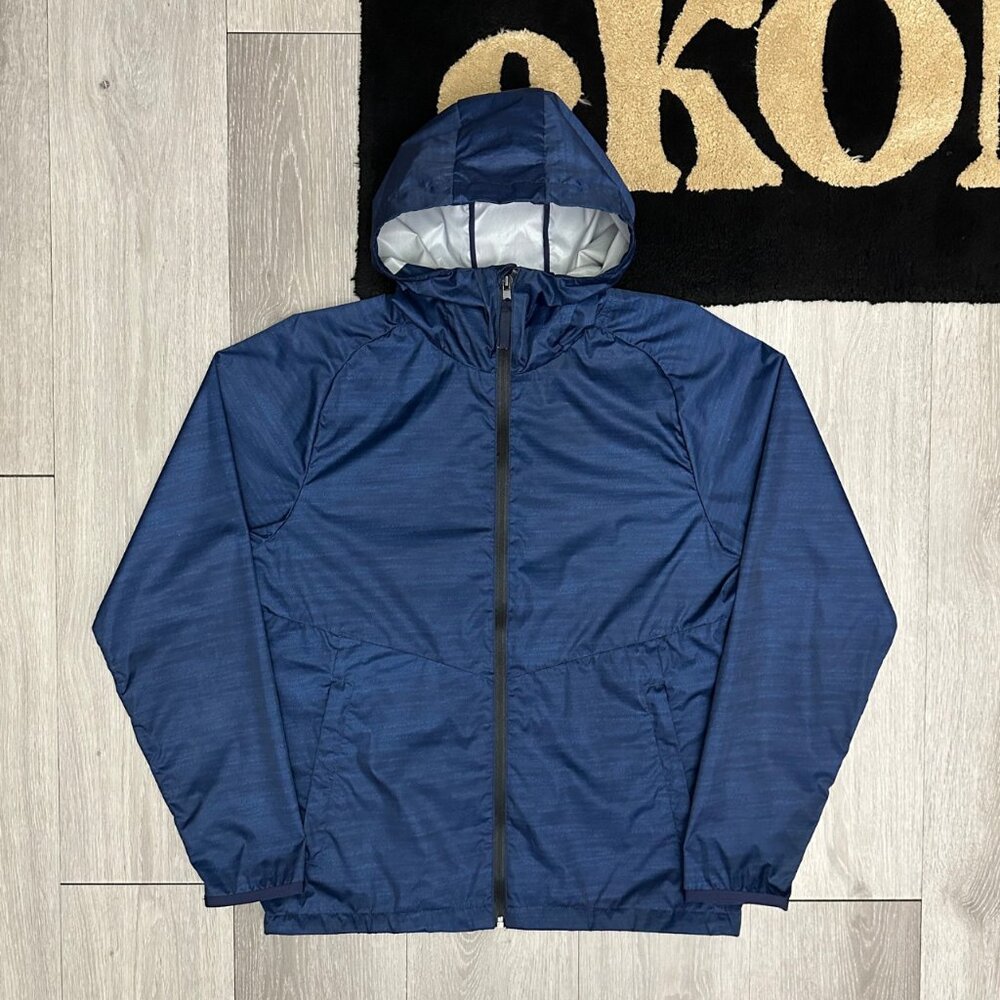 Reigning Champ Packable Printed Men's Blue Windbreaker Jacket - Size Medium